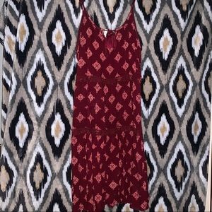 short red spaghetti strap dress